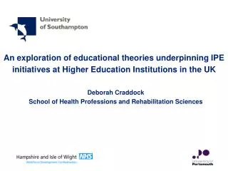 An exploration of educational theories underpinning IPE initiatives at Higher Education Institutions in the UK