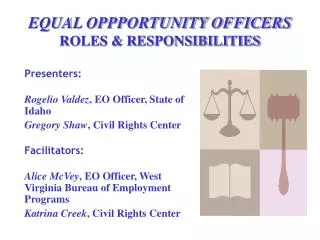 EQUAL OPPPORTUNITY OFFICERS ROLES &amp; RESPONSIBILITIES