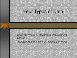Four Types of Data