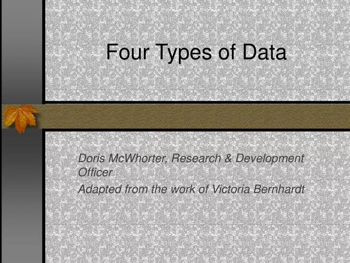 four types of data