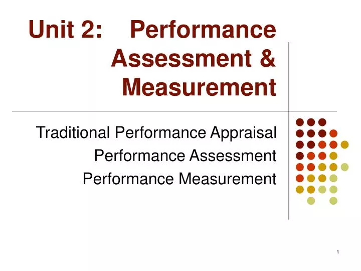 unit 2 performance assessment measurement