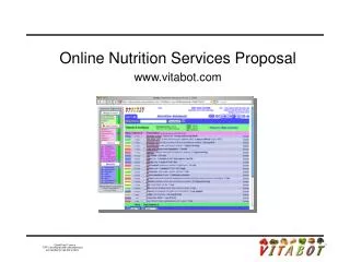 Online Nutrition Services Proposal vitabot