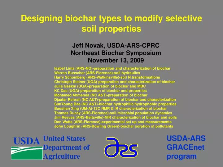 designing biochar types to modify selective soil properties