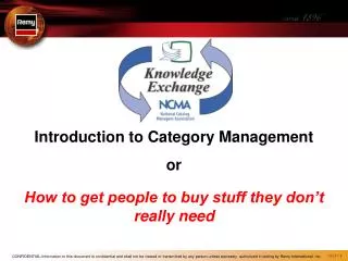Introduction to Category Management