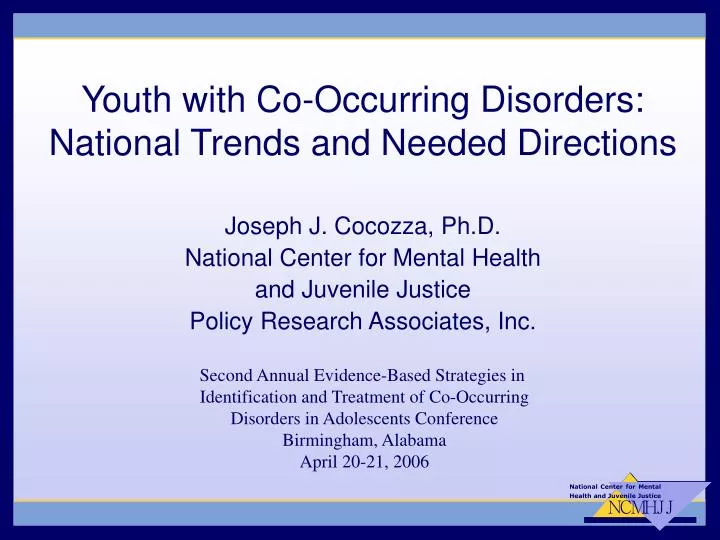youth with co occurring disorders national trends and needed directions