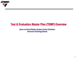 Test &amp; Evaluation Master Plan (TEMP) Overview