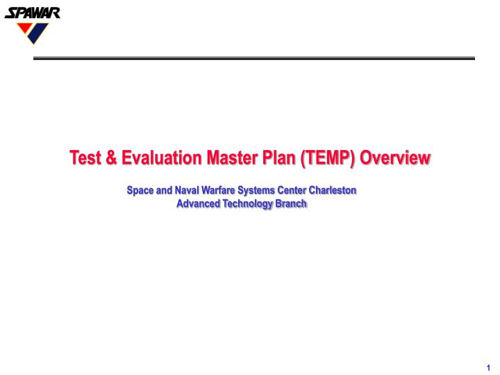 test evaluation master plan temp overview