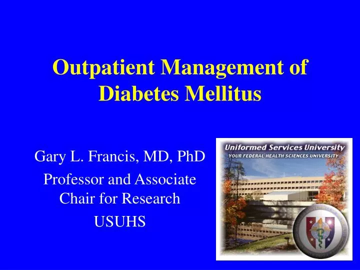 outpatient management of diabetes mellitus
