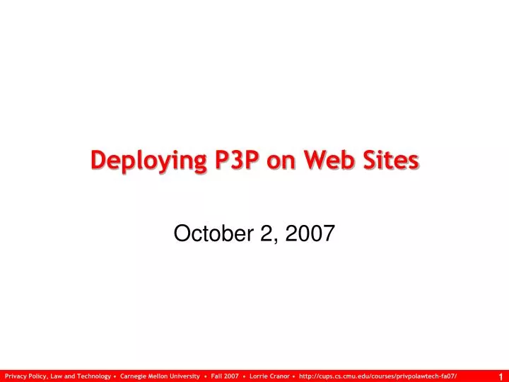 deploying p3p on web sites