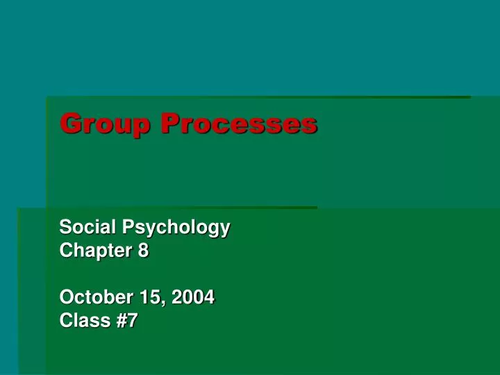 group processes