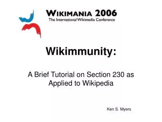 Wikimmunity: