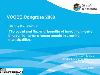 Stating the obvious : The social and financial benefits of investing in early intervention among young people in growi