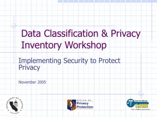 Data Classification &amp; Privacy Inventory Workshop