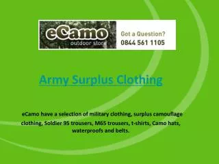 Army Surplus Clothing
