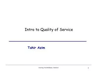 Intro to Quality of Service