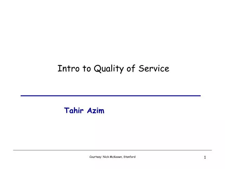 intro to quality of service