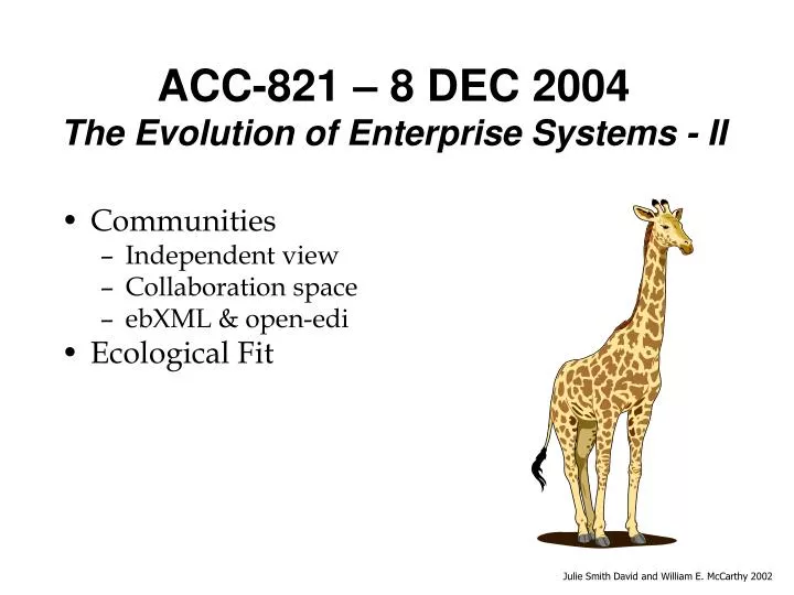 acc 821 8 dec 2004 the evolution of enterprise systems ii