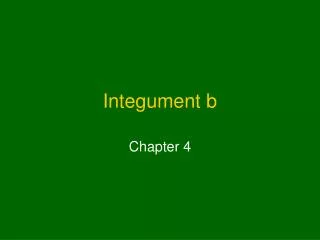 Integument b