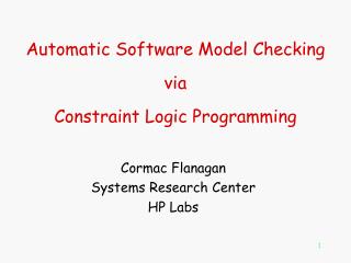 Automatic Software Model Checking via Constraint Logic Programming
