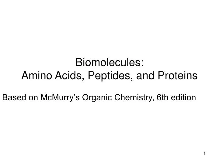 biomolecules amino acids peptides and proteins