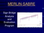 MERLIN-SABRE - slide 1