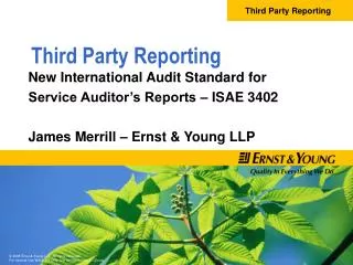 Third Party Reporting