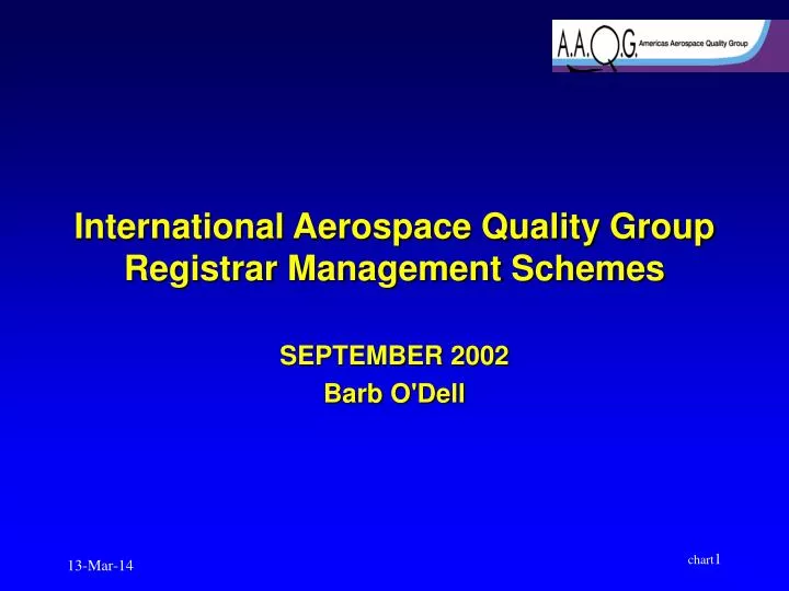 international aerospace quality group registrar management schemes