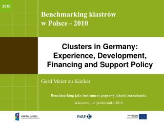 Benchmarking klastrów w Polsce - 2010