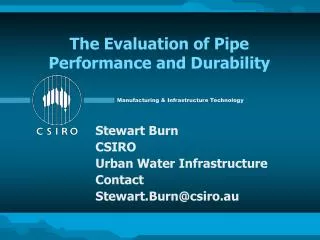 The Evaluation of Pipe Performance and Durability