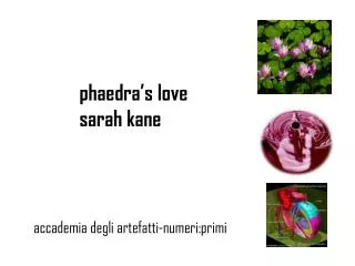 phaedra’s love sarah kane