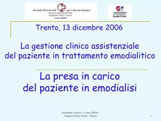 Trento, 13 dicembre 2006