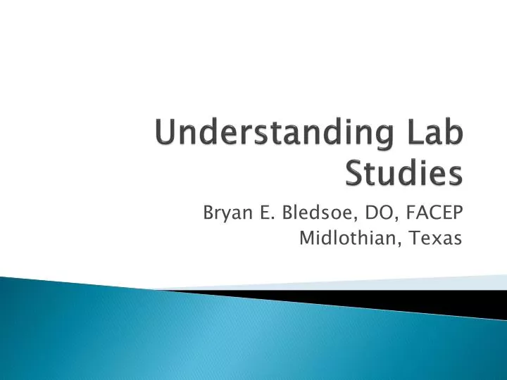 understanding lab studies
