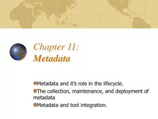 Chapter 11: Metadata