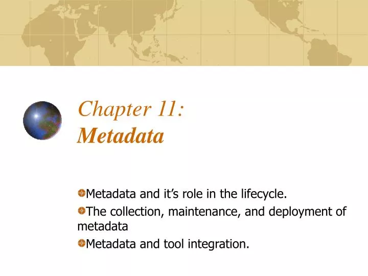 chapter 11 metadata