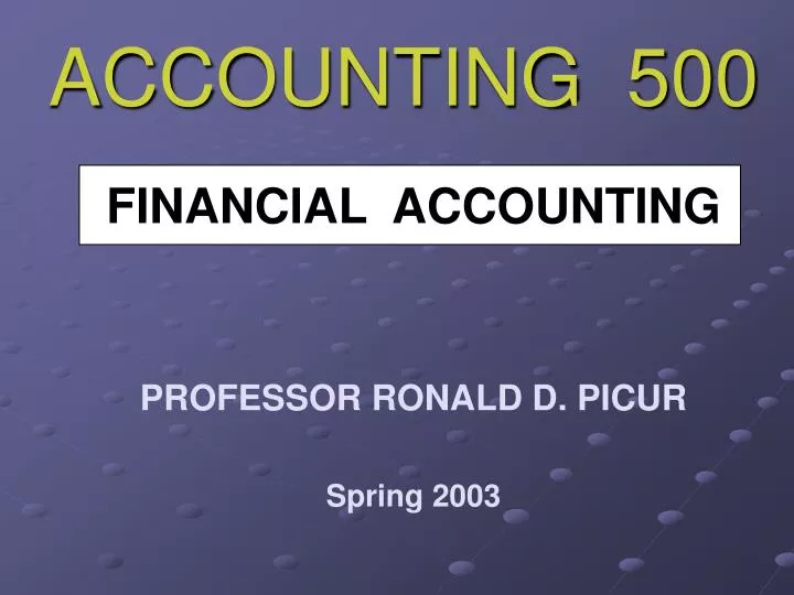 accounting 500