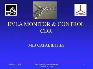 EVLA MONITOR &amp; CONTROL CDR