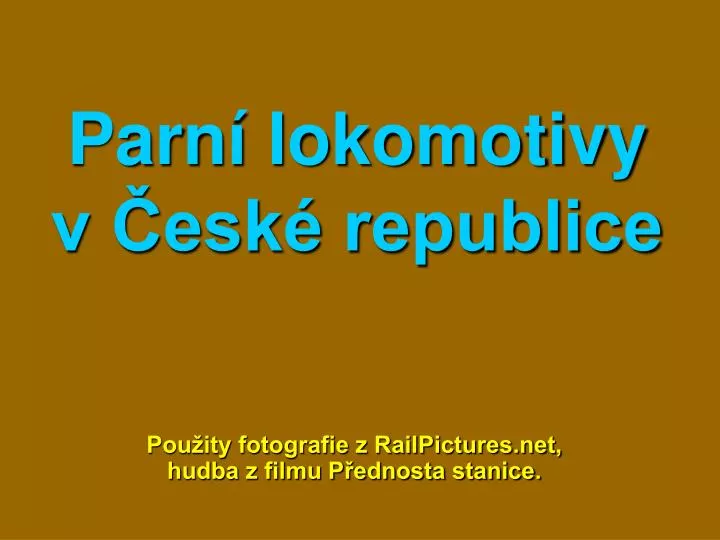 parn lokomotivy v esk republice