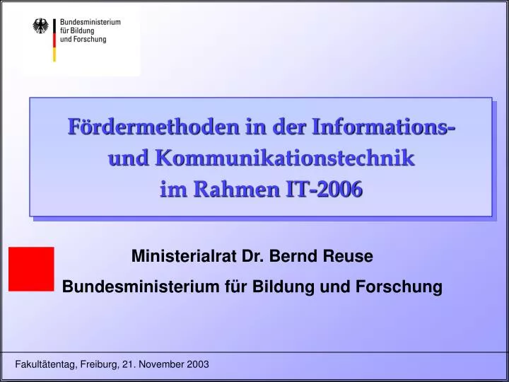 f rdermethoden in der informations und kommunikationstechnik im rahmen it 2006