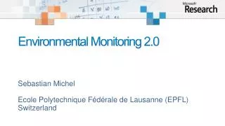 Environmental Monitoring 2.0