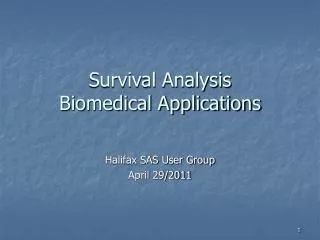 Survival Analysis Biomedical Applications
