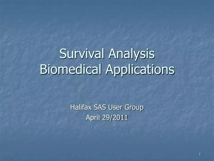 survival analysis biomedical applications