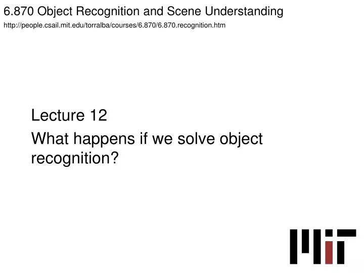 6 870 object recognition and scene understanding