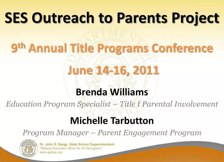 ses outreach to parents project