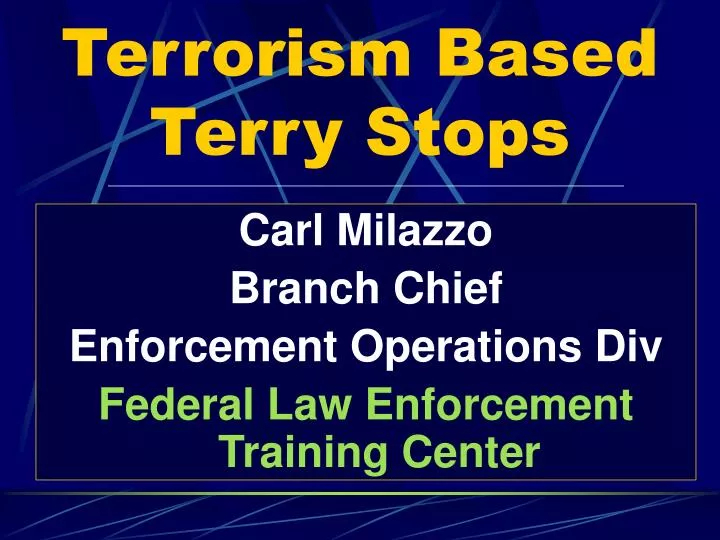 terrorism based terry stops