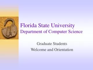 Florida State University Department of Computer Science