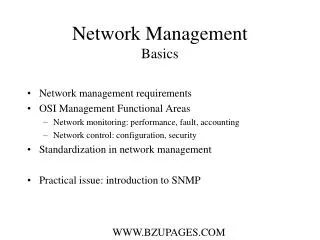 Network Management Basics