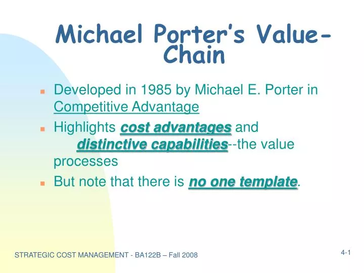michael porter s value chain