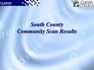 South County Community Scan Results