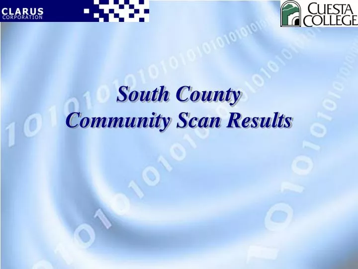 south county community scan results