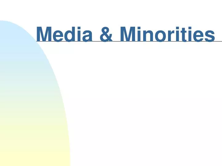 media minorities